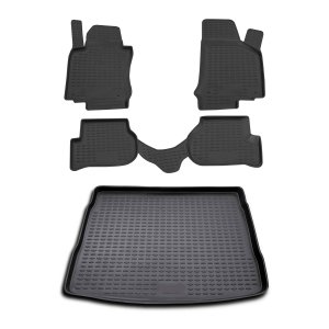 Volkswagen Golf V Floor-Trunk Mats - 3D - Omac - Black - '03-'08